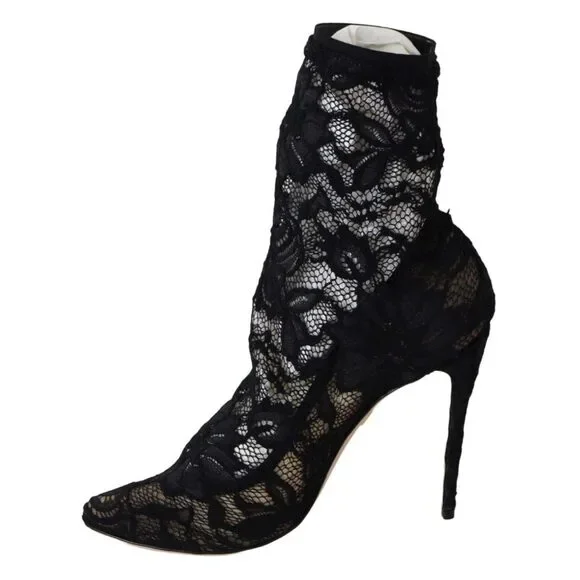 Dolce & Gabbana Black Lace Taormina Pumps Elegance Unleashed - Picture 2 of 8